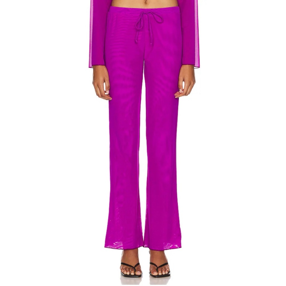 💕 GONZA mesh wide leg pants NEW size XS / S elastic waist pull on